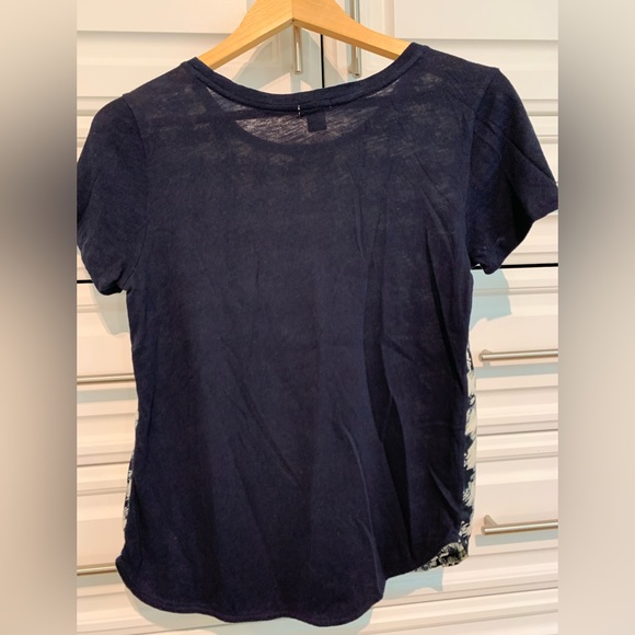 J Crew t-shirt blouse with cotton back Sz XS - Picture 2 of 4